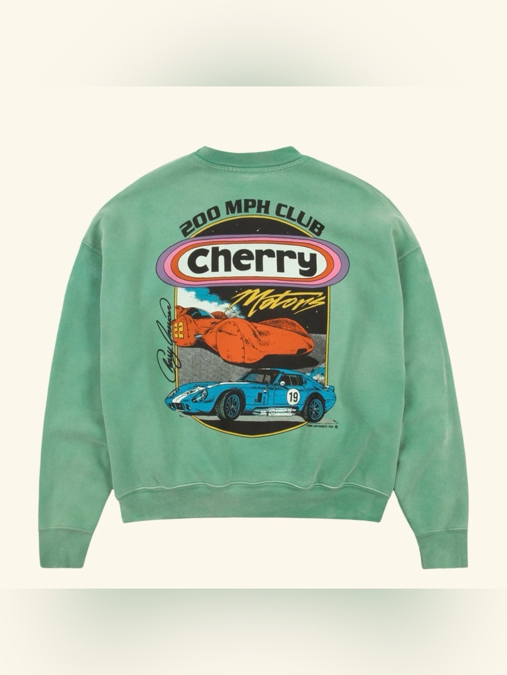 Cherry American Crewneck (Teal) - M